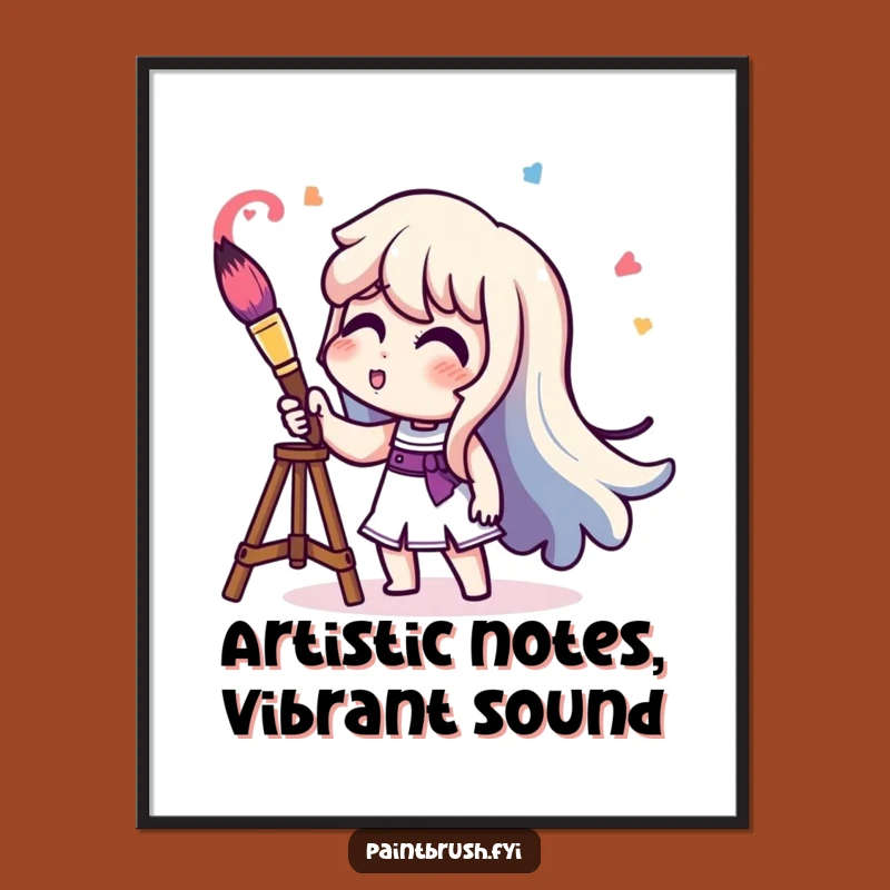 Free Printable Paintbrush Trumpet Wall Art - Funny Downloadable Decor