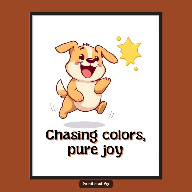 Dog Art Frenzy: Free Printable Wall Decor, Hilarious Downloadable Energetic Gift