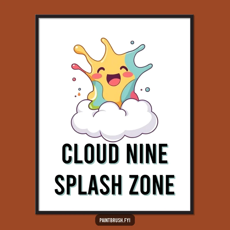 Funny Free Printable Wall Art: Paint Cloud Collision, Hilarious Downloadable Art