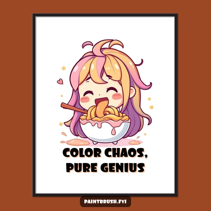 Free Printable Enthusiastic Color Mixing Wall Art - Funny Downloadable Decor