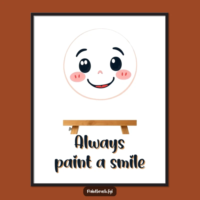 Free Printable Wall Art: Smile-Painting Brush - DIY Happy Decor!