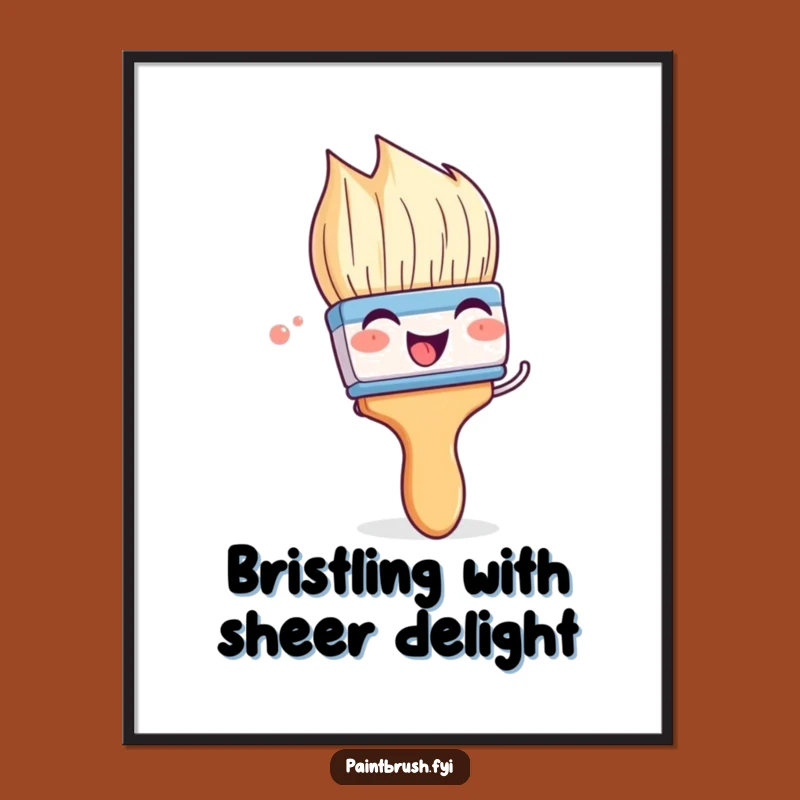 Funny Free Printable Wiggling Brush Wall Art: Cheerful Downloadable Decor!