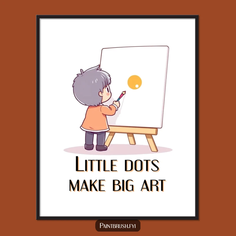 Funny Free Printable Wall Art: The Single Vibrant Dot - Minimalist Art Downloadable