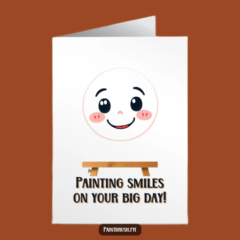 Free Printable Birthday Card: Determined Paintbrush Paints Smiles - DIY Joy!