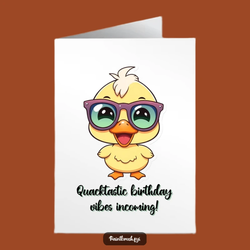 Free Printable Birthday Card: Joyful Duckling Party Fun DIY Downloadable Gift
