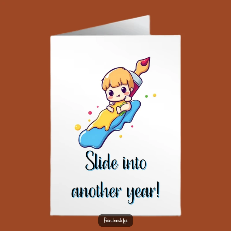 Free Printable Rainbow Paint Slide Birthday Card: Fun DIY Downloadable Gift!