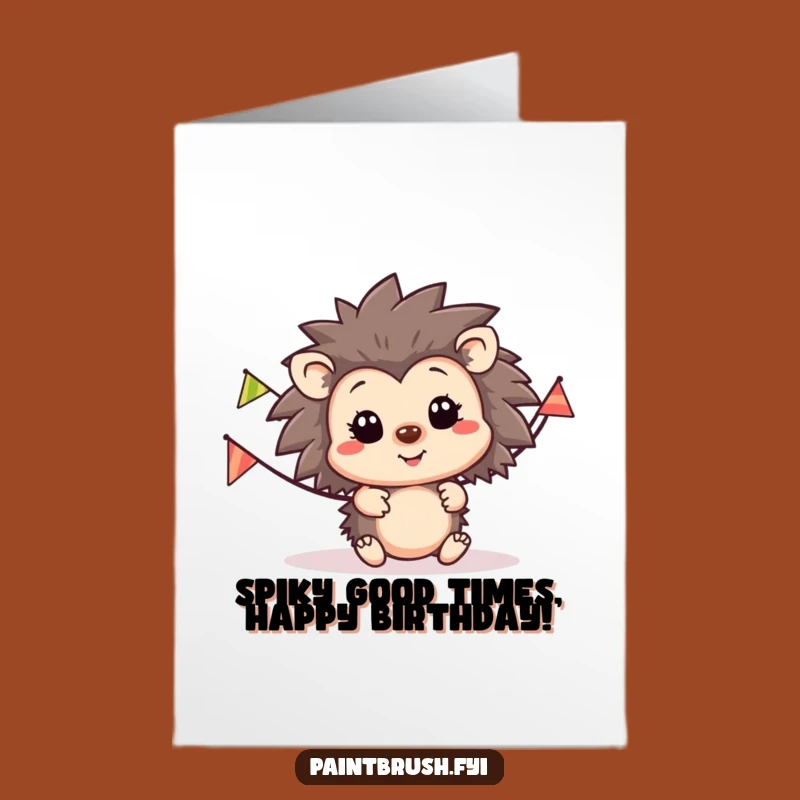 Free Printable Birthday Card: Happy Hedgehog Party Fun DIY Downloadable Gift
