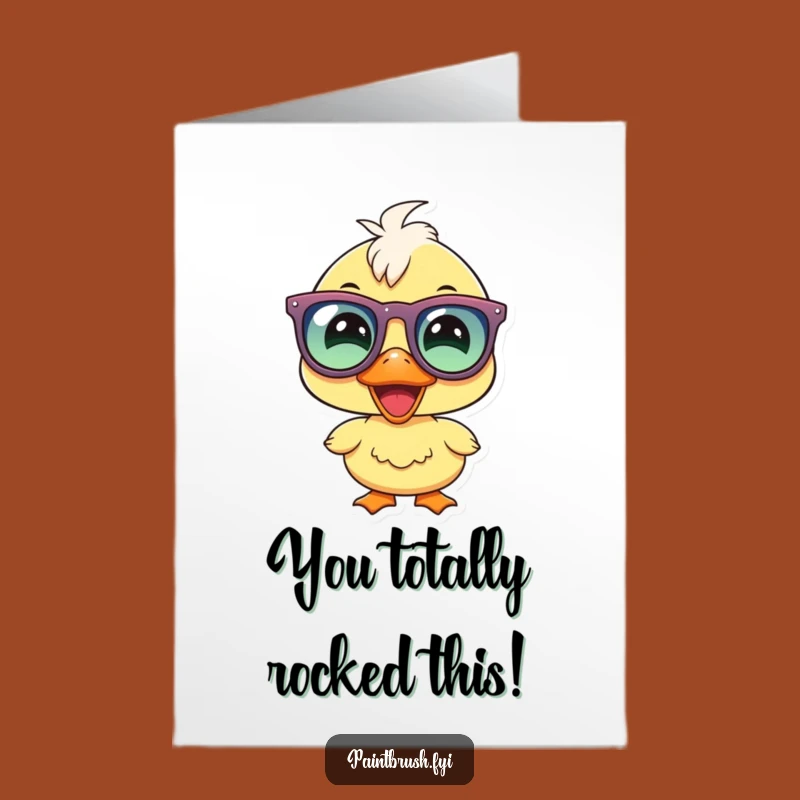 Free Printable Congrats Card: Happy Duckling Party Vibes DIY Downloadable Gift