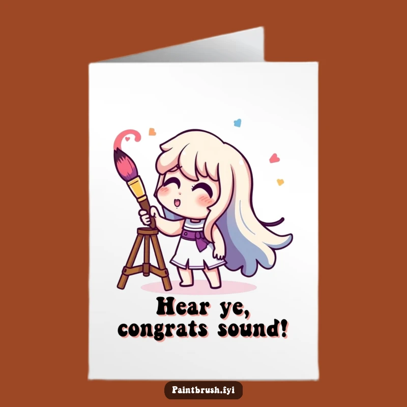 Free Printable Artistic Fanfare Card - Funny Congratulations Downloadable