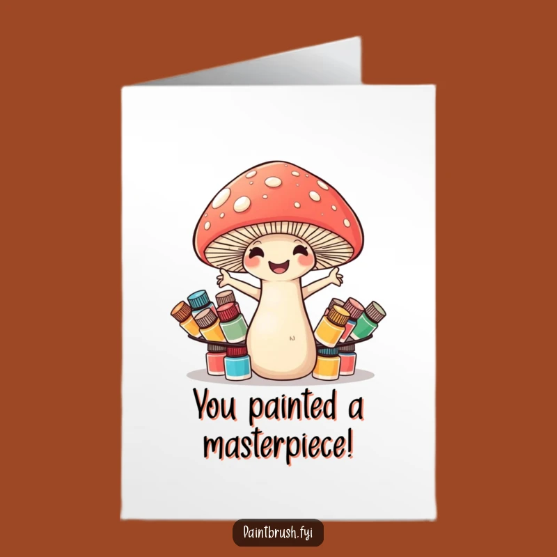 Mushroom Masterpiece Congrats Card: Free Printable, Hilarious Artistry Success Gift