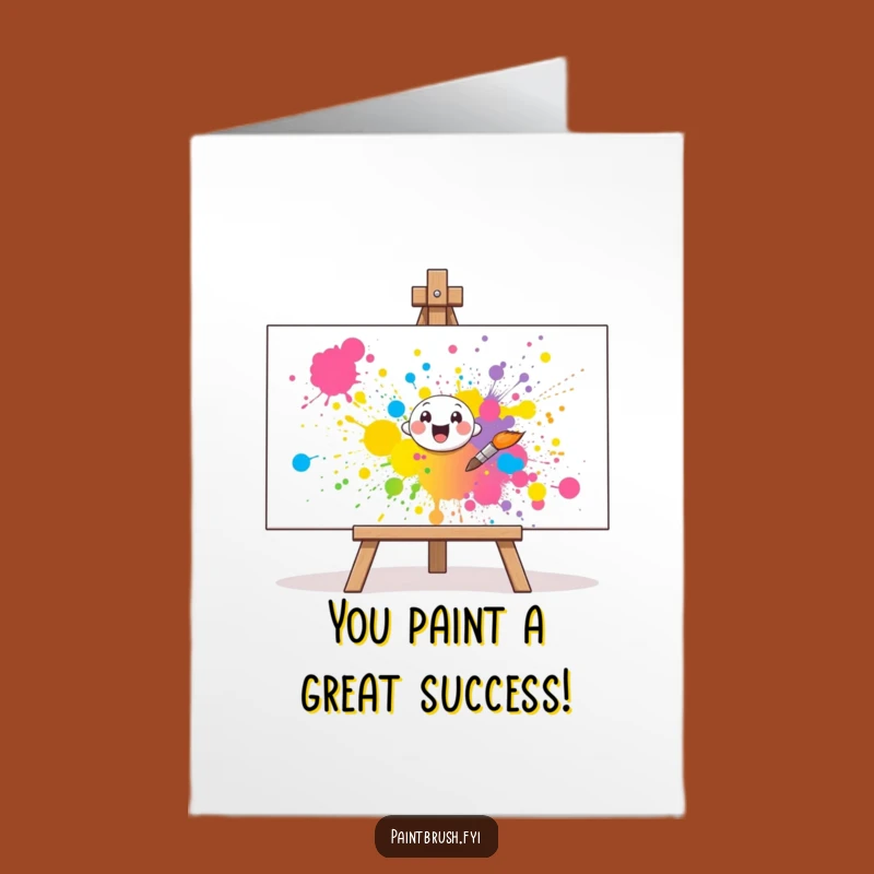 Free Printable Congrats Card: Cheerful Paint Splatter - Artistic Humorous Downloadable Gift