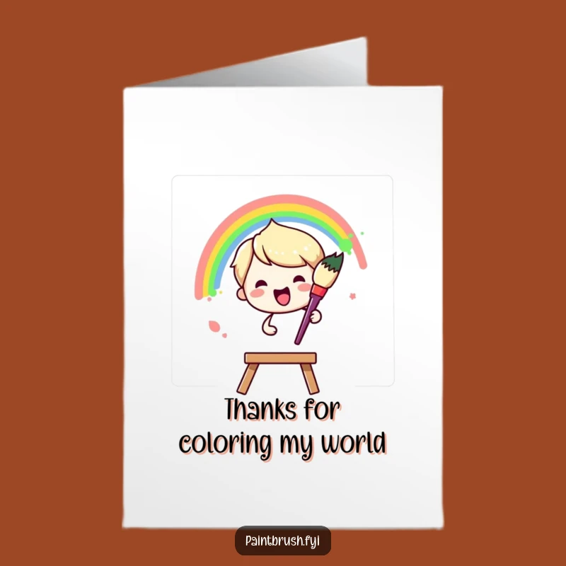 Artistic Free Printable Thank You Card: Rainbow Arc - Creative Downloadable Gratitude!