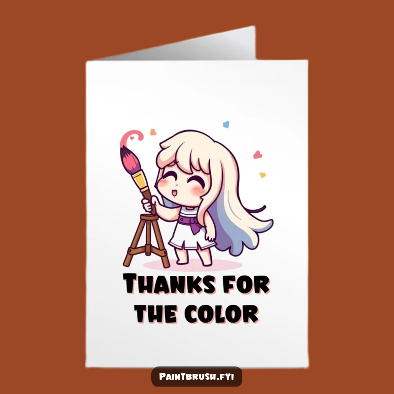 Free Printable Brush Serenade Thank You Card - Humorous Downloadable