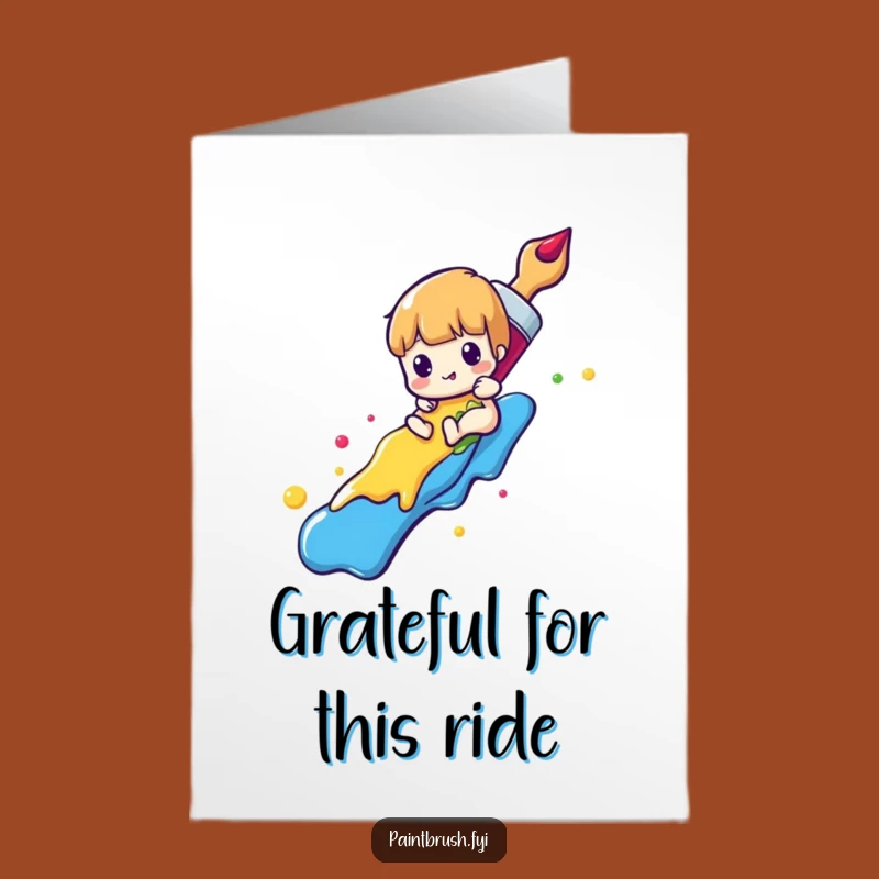 Free Printable Rainbow Paint Slide Thank You Card: Fun DIY Downloadable Gift!