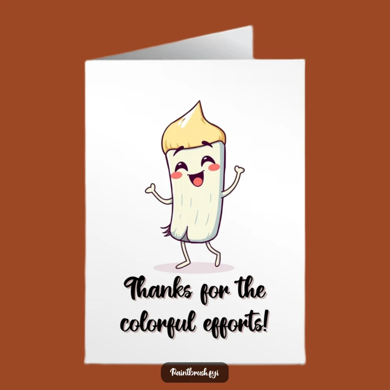 Free Printable Thank You Card: Brush's Thankful Dance - Downloadable