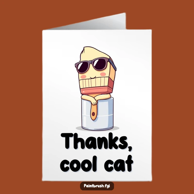 Awesome Free Printable Thank You Card: Cool Brush - Casual Downloadable Gratitude!