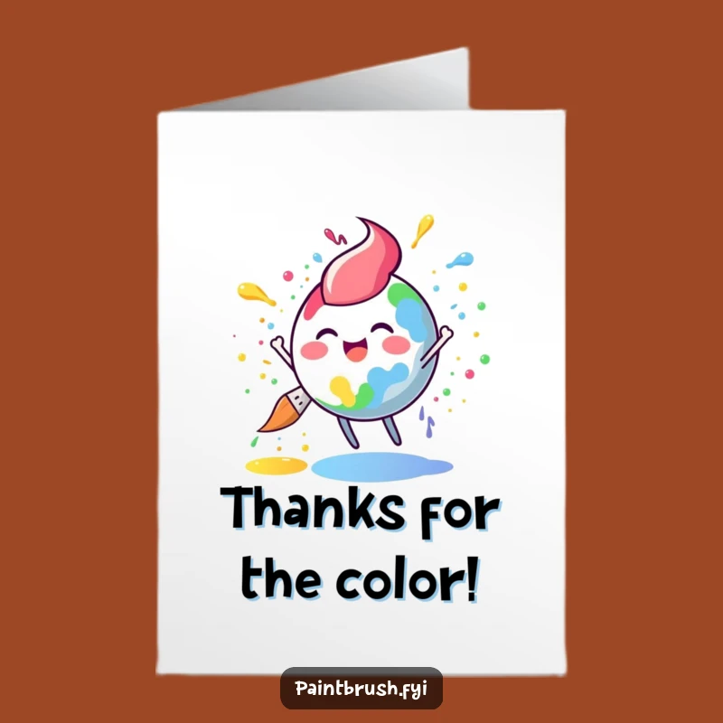 Free Printable Rainbow Paint Thank You Card: Artistic DIY Downloadable Gift!