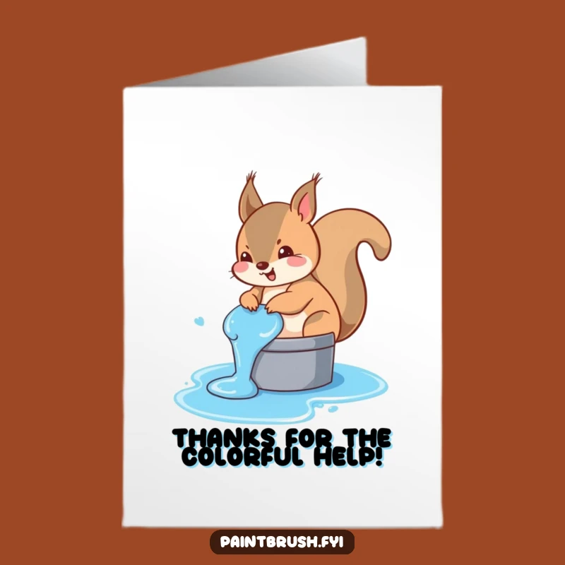 Thanks a Blue Tail! Squirrel Card: Free Printable Thank You, Hilarious Gift