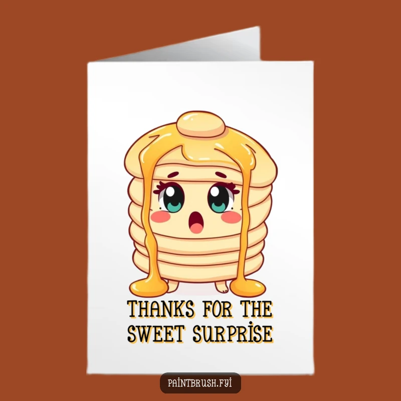 Free Printable Thank You Card: Pancake Surprise Gratitude, Downloadable Funny Gift
