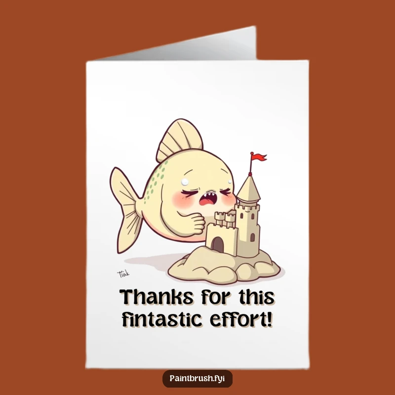 Free Printable Fish Creator Thank You Card: Funny Downloadable Art for Appreciation