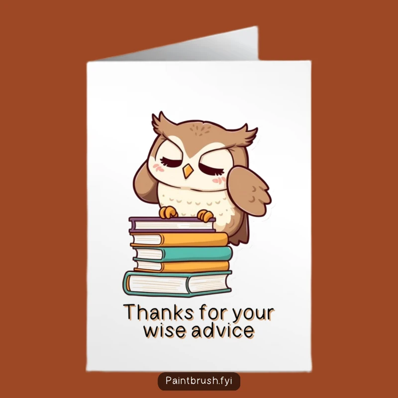 Free Printable Thank You Card: Meticulous Owl Expressing Gratitude Funny Downloadable