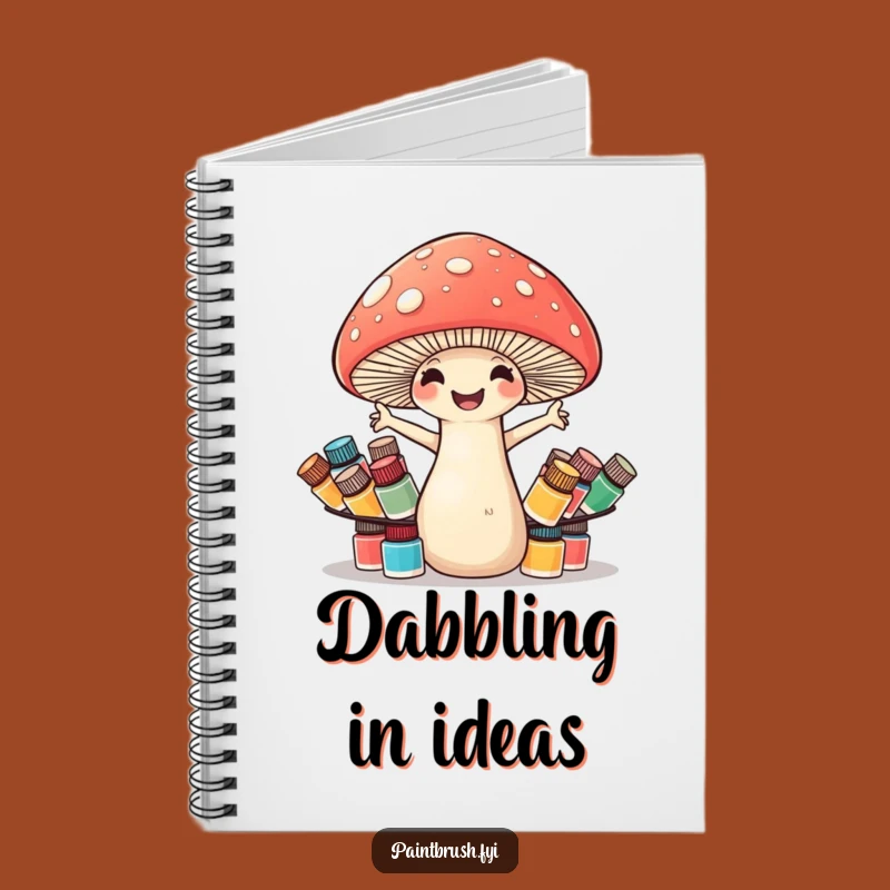 Funny Mushroom Paint Pots Notebook - Hilarious Journal for Artistic Ideas