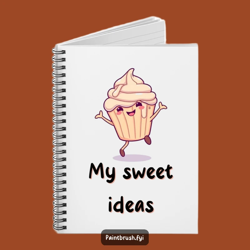 Funny Cupcake Cartwheel Notebook - Dripping Frosting Journal for Sweet Ideas