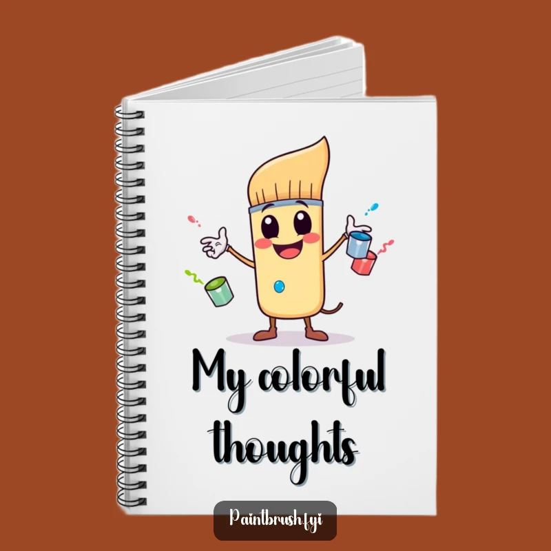 Funny Paintbrush Notebook: Jot Down Ideas with Artistic Humor, Perfect Gift