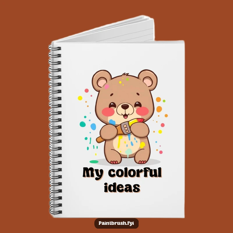 Funny Bear Art Mess Notebook: Jot Down Colorful Ideas
