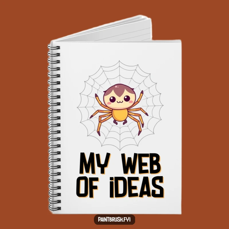 Funny Spider Web Weaver Notebook: Focused Character Cover, Hilarious Journal for Artists