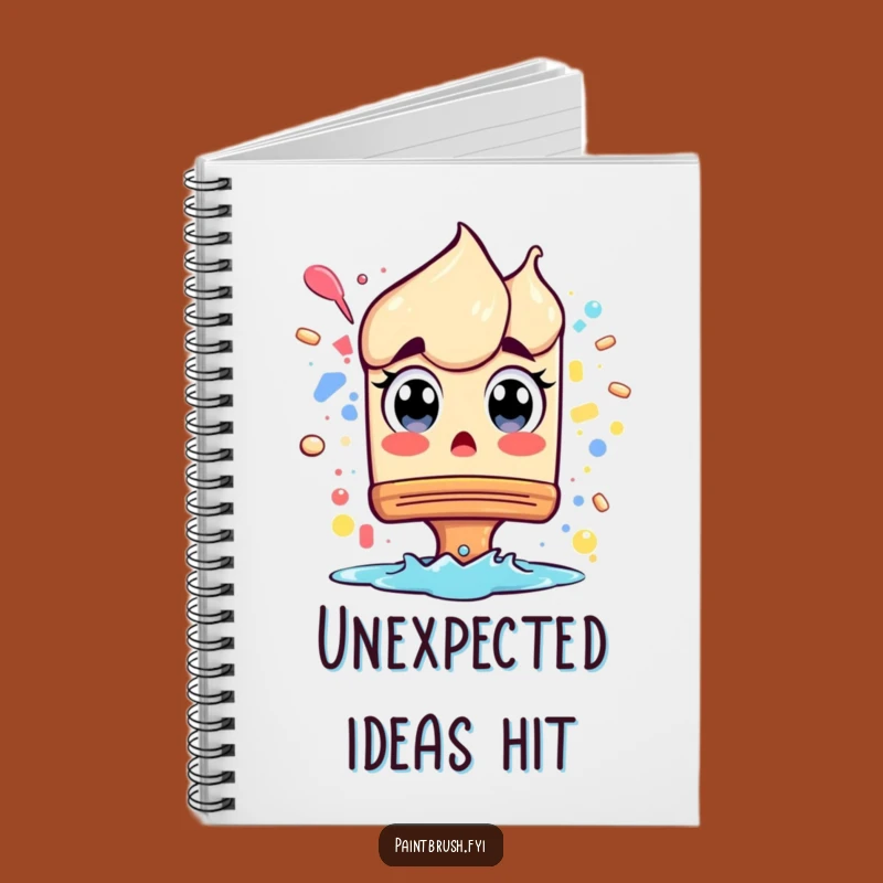 Funny Surprised Paintbrush Notebook: Journal Your Shocking Ideas