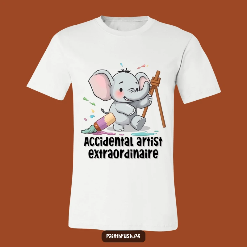 Funny Elephant Paint Explosion T-Shirt: Wear Your Artistic Mishaps with Pride
