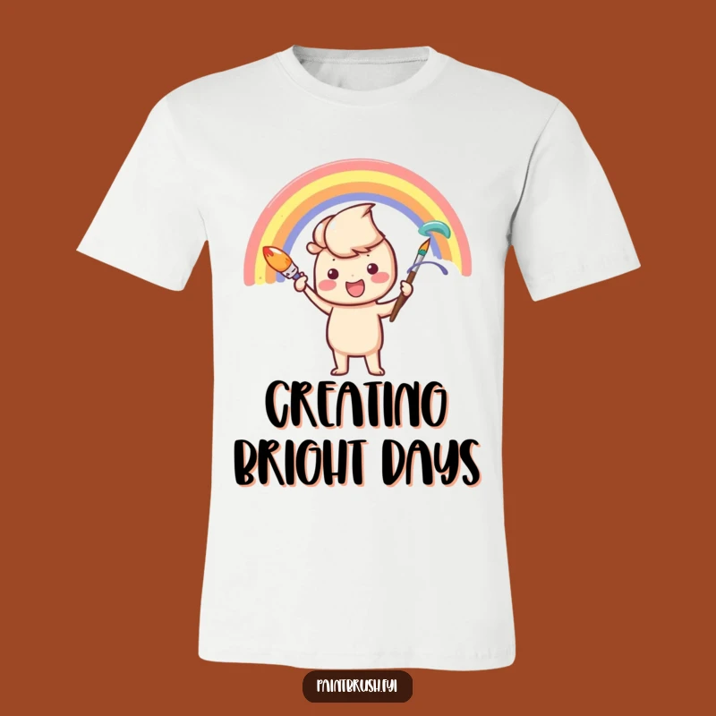 Funny Rainbow Painter T-Shirt: Wearable Art for Enthusiastic Creators
