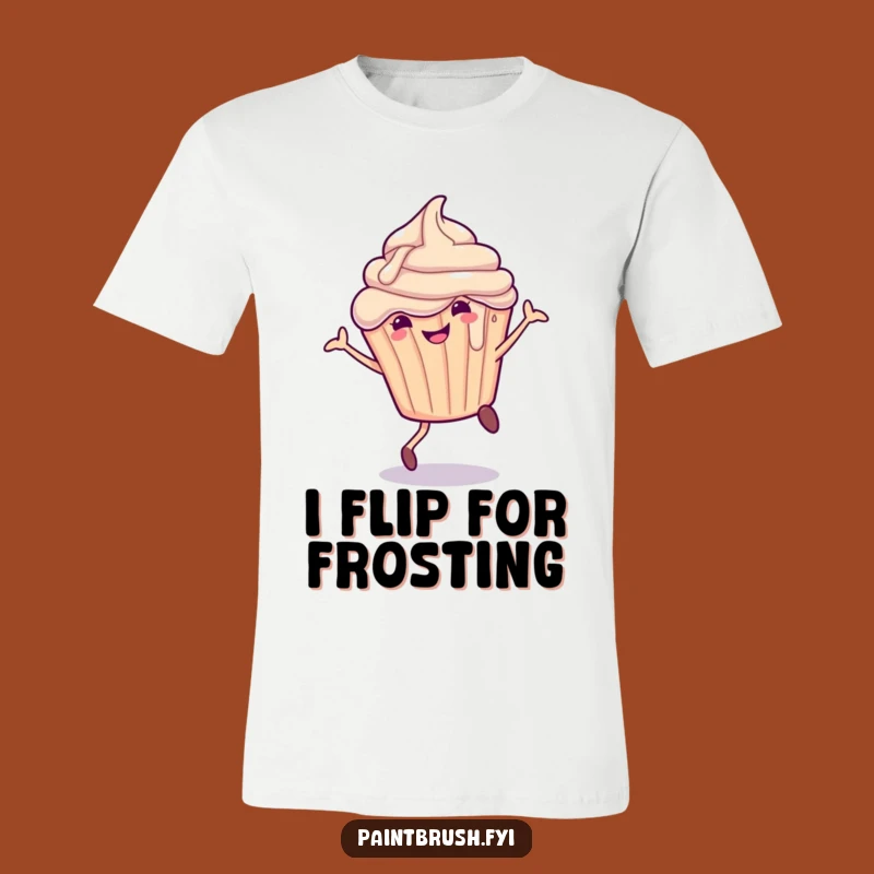 Funny Cupcake Cartwheel T-Shirt - Dripping Frosting Sweet Apparel Gift