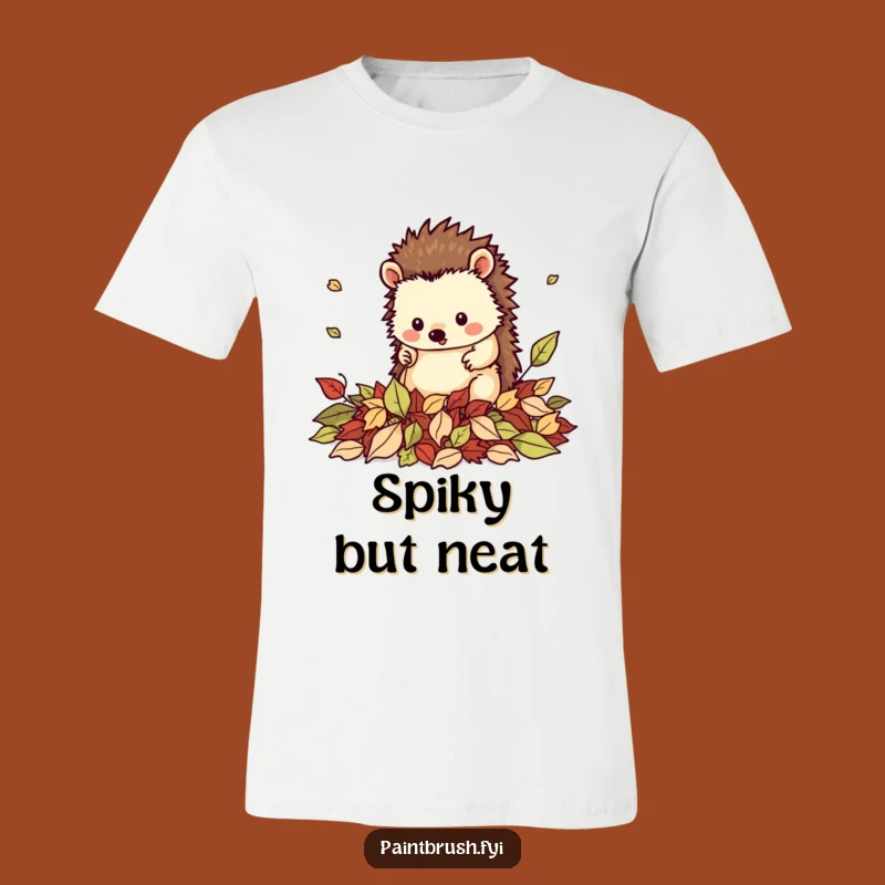 Funny Hedgehog Leaf Tidier T-Shirt: Neat Organizer, Hilarious Comfortable Tee