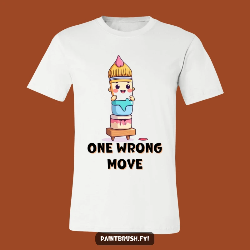 Funny Paintbrush T-Shirt: Master of Creative Balancing Acts