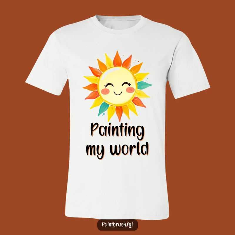 Funny Painting Sun T-Shirt: Vibrant Art, Creative Spirit, Hilarious Gift for Artists