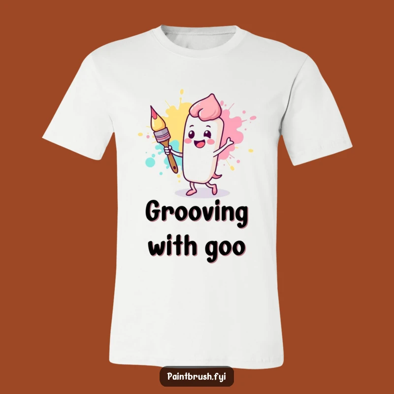Funny Happy Paintbrush T-Shirt: Artistic Fun Apparel, Joyful Creator Gift