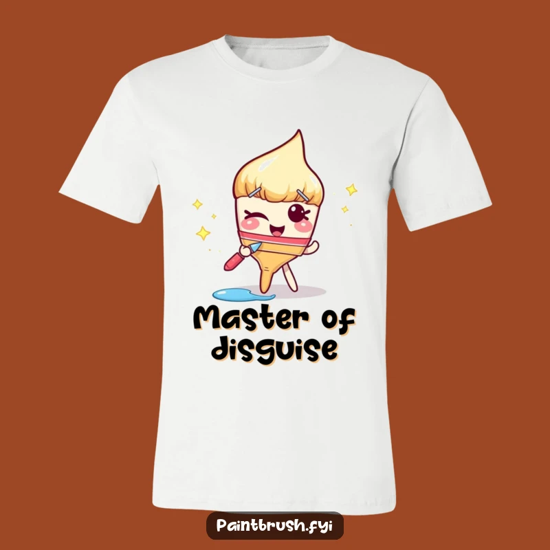 Funny Paintbrush Wink T-Shirt: Mischievous Artist Sparkle Tee, Perfect Funny Gift