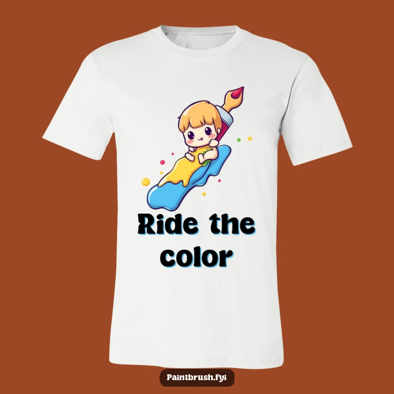 Funny Paintbrush T-Shirt: Ride the Rainbow of Creativity