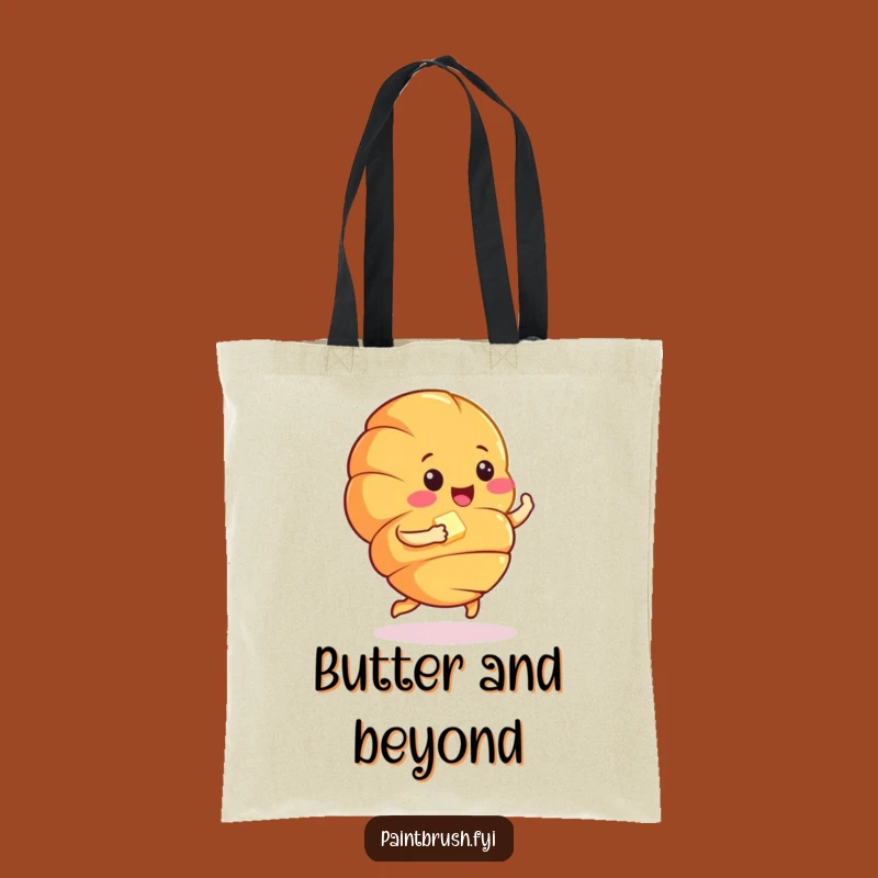 Funny Croissant Jig Butter Tote Bag - Carry Your Cheer Gift Idea