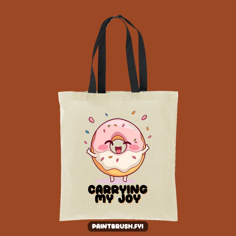 Funny Donut Juggling Tote Bag - Winking Sprinkles Sweet Carry-All
