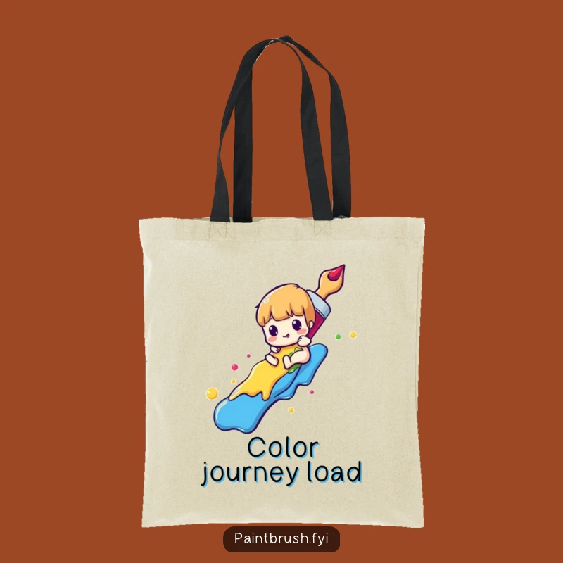Funny Paintbrush Tote Bag: Carry Your Art Supplies with Joy