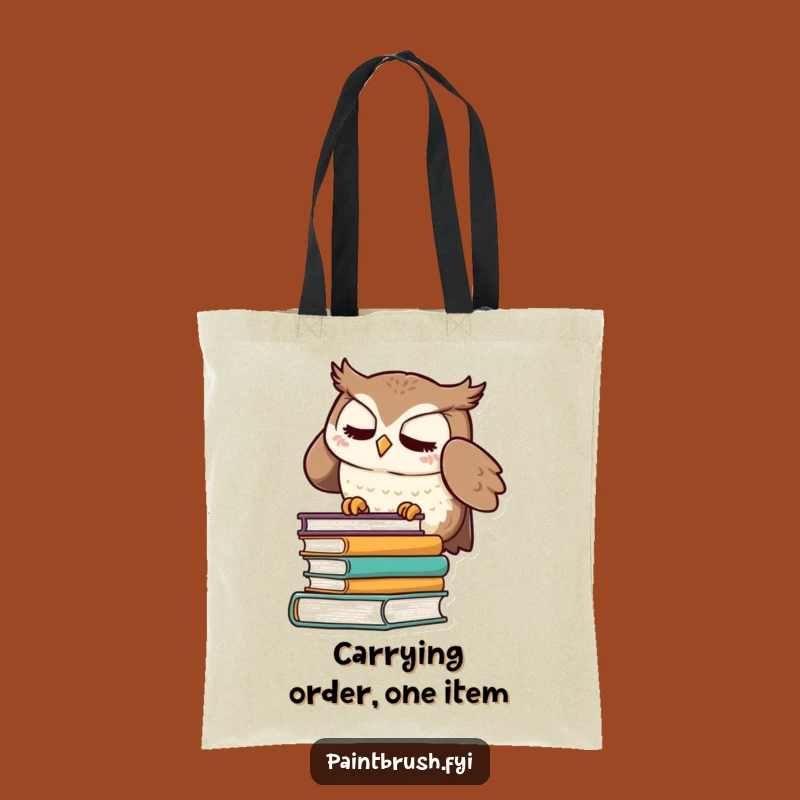 Funny Owl Tote Bag: Meticulous Book Organizer, Stylish & Hilarious Carry-All for Readers