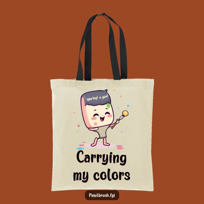 Funny Paintbrush Confetti Tote Bag: Artistic Celebration Accessory, Perfect Funny Gift for Art Lovers