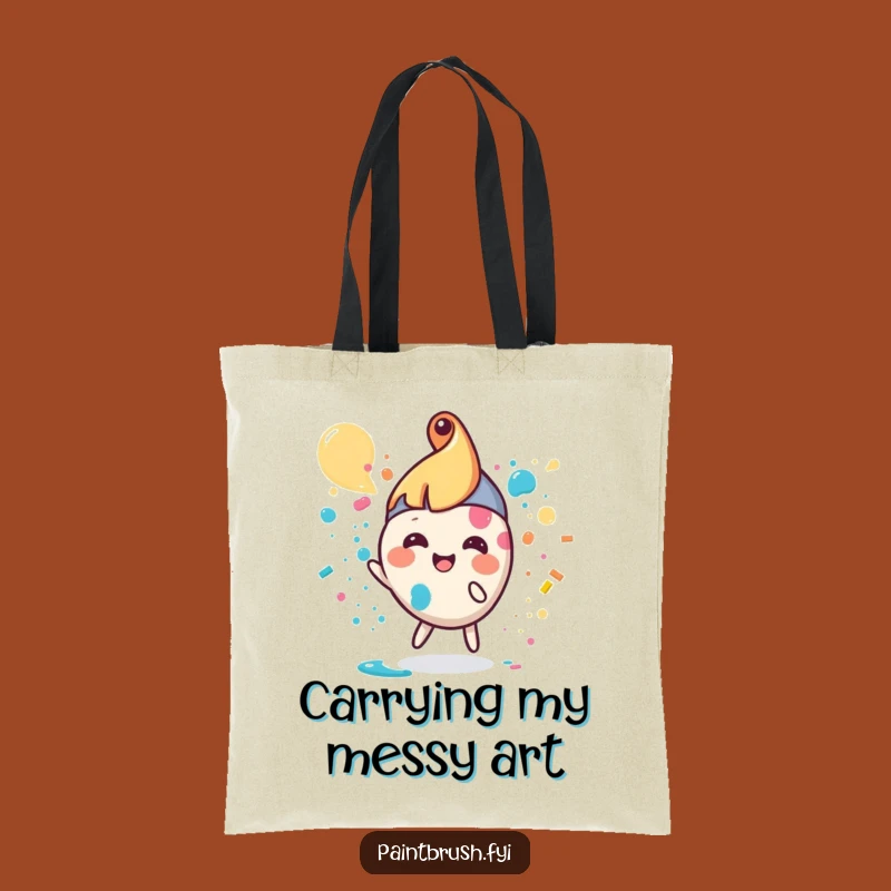 Funny Paintbrush Tote Bag: Carry Your Supplies in this Hilarious Artist Bag