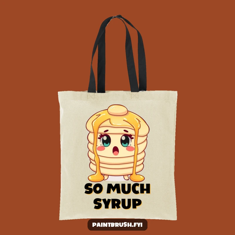 Funny Pancake Tote Bag: Syrup Splash Surprise, Carry Your Breakfast, Perfect Funny Gift