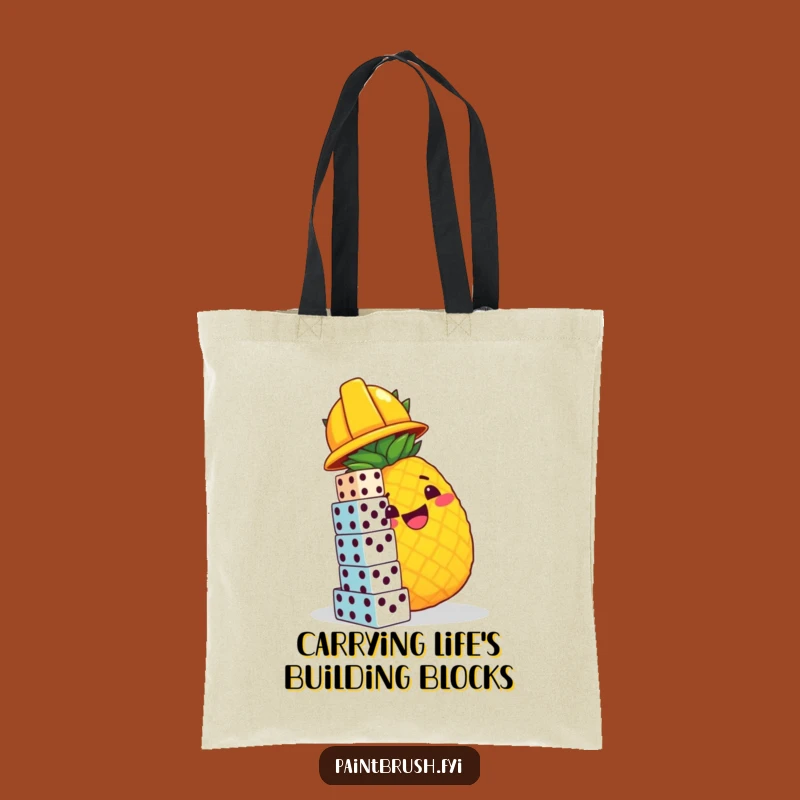 Funny Pineapple Dice Builder Tote Bag - Stylish and Hilarious Carry-All Gift