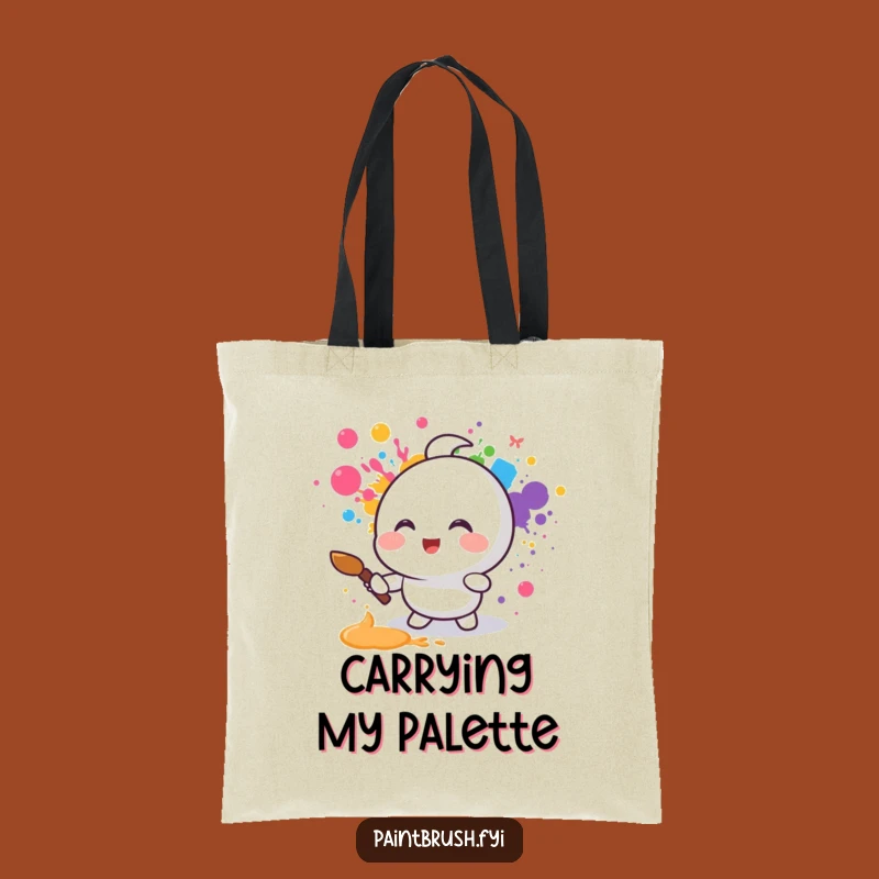 Funny Rainbow Painter Tote Bag - Carry Your Colors and Creativity!