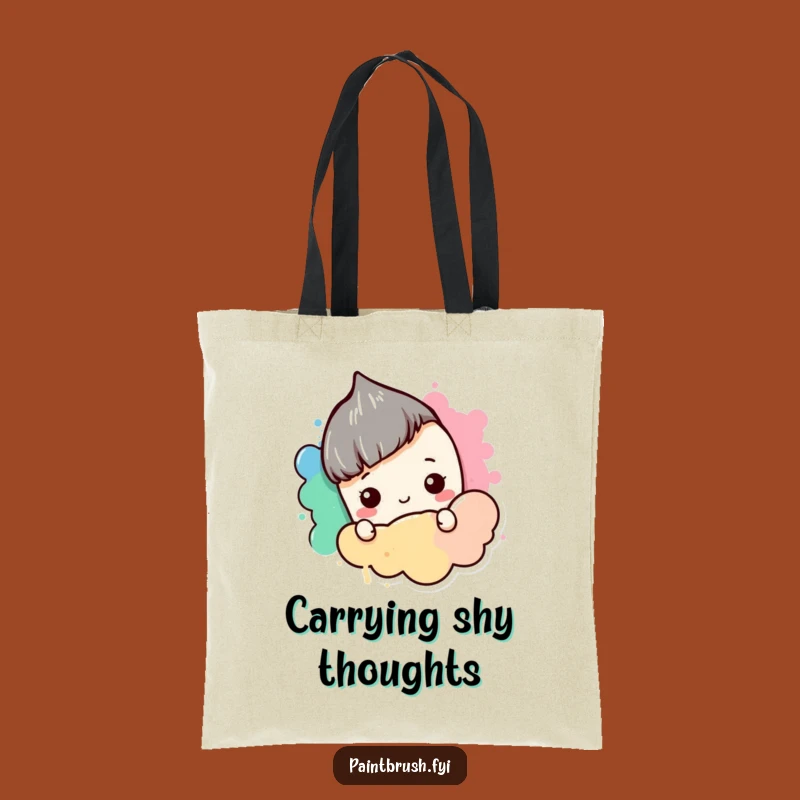 Funny Shy Painter Tote Bag: Carry Your Art, Hide Your Introvert